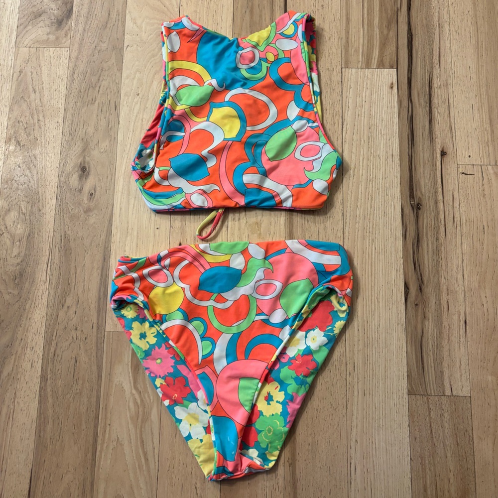 Maaji Multi-Color Retro Floral Two-Piece Bikini